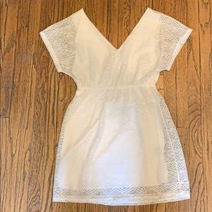 Medium white lace shirt dress